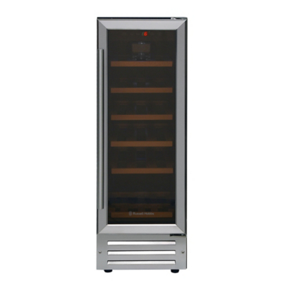 Russell Hobbs Glass Wine Cooler 58L Adjustable with Temperature Control RHBI18WC1SS in Grey