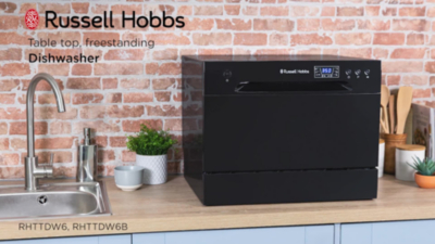 Russell Hobbs RHTTDW6B Table Top Dishwasher in Black Electricals
