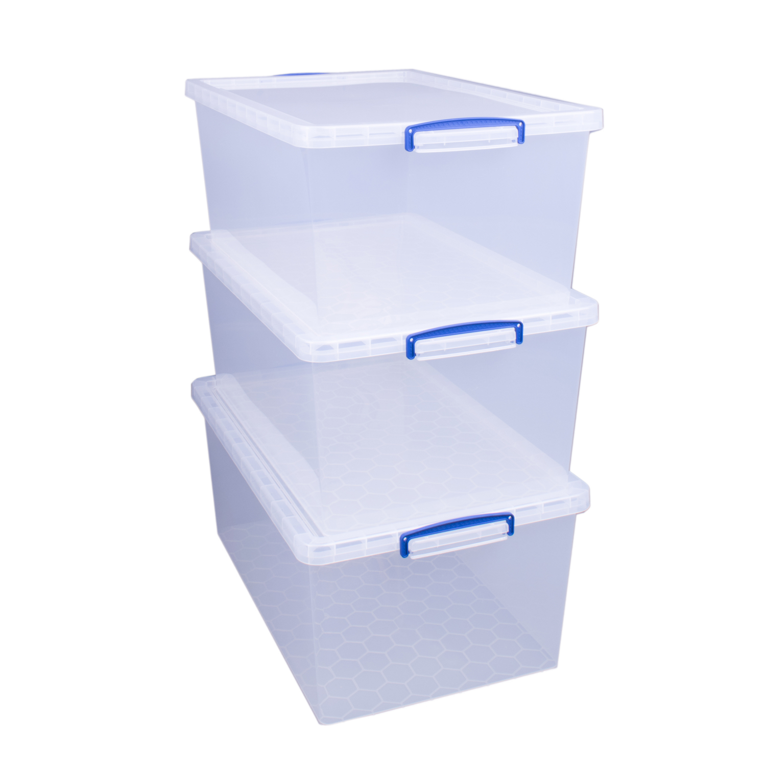 Really Useful Clear Plastic Nestable Storage Box 62 Litre NWT1795 - Image 3