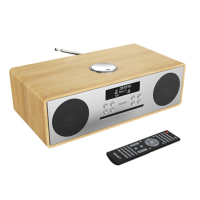 Majority Oakington Music System Cd Player/Dab Radio/ Bluetooth - Oak, Brown