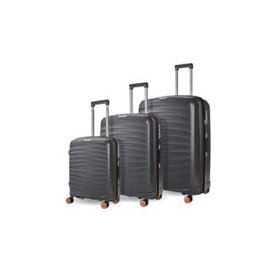 Rock Luggage Sunwave 3 Piece Set - Charcoal, Charcoal