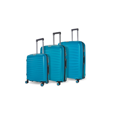 Rock TR-0212-BU Sunwave Blue 3pc Suitcase Set