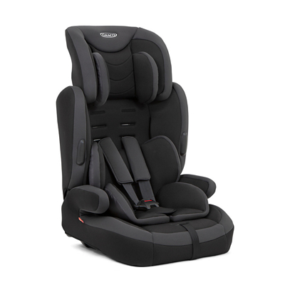 Graco Endure Group 1/2/3 Car Seat Black/Grey Baby George at ASDA