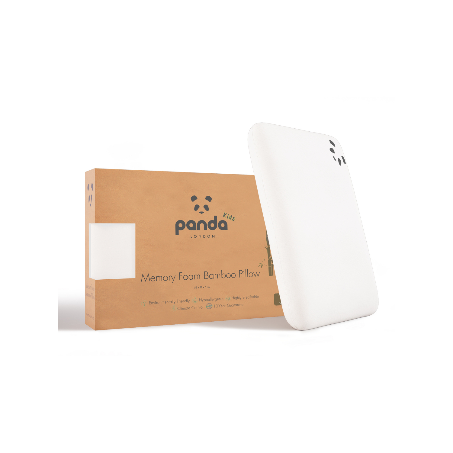 George White Panda Bamboo & Memory Foam Toddler Pillow