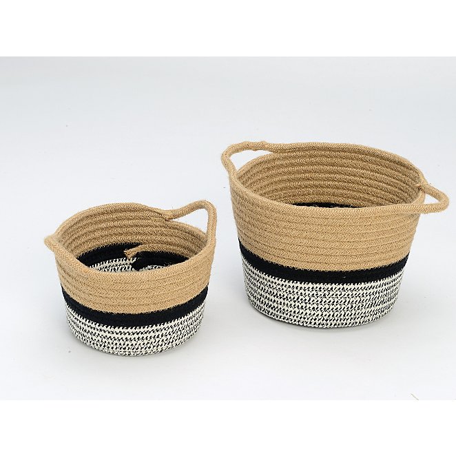 Natural Jute and Rope Storage Baskets - Set of 2 | Home | George at ASDA