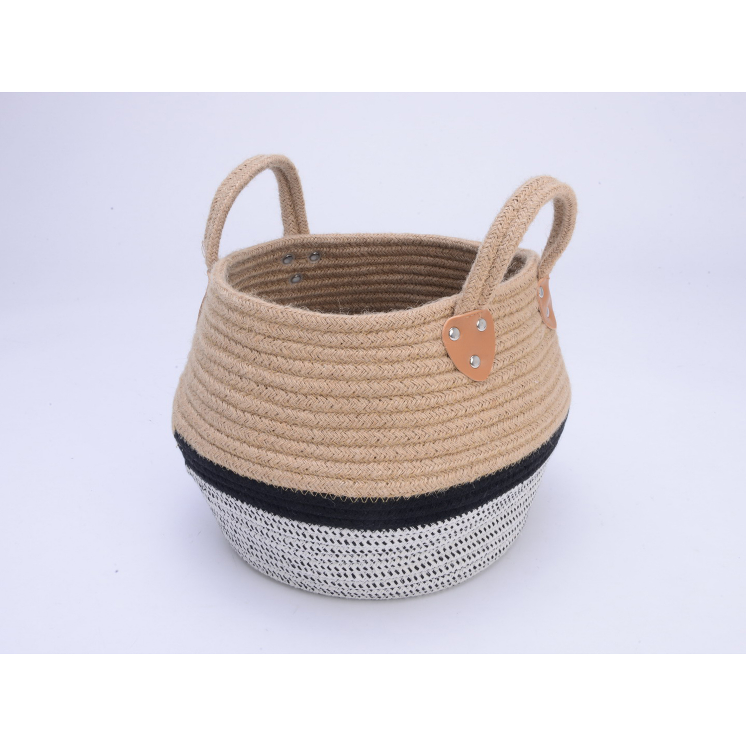 George Natural Woven Jute And Rope Storage Basket