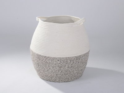 Natural & Brown Woven Rope Storage Basket Home at ASDA