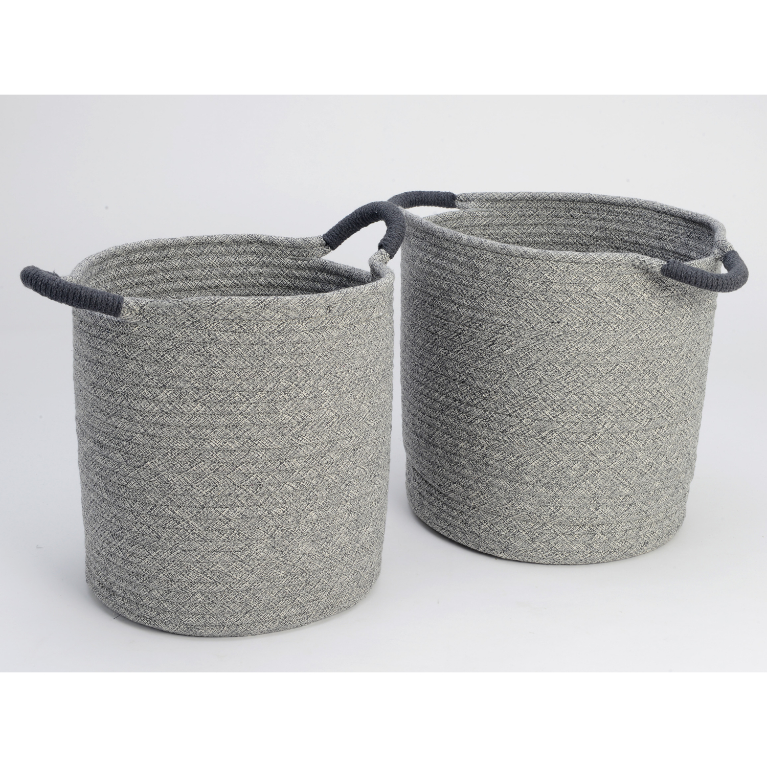 George Grey Cotton Rope Storage Baskets - Set Of 2