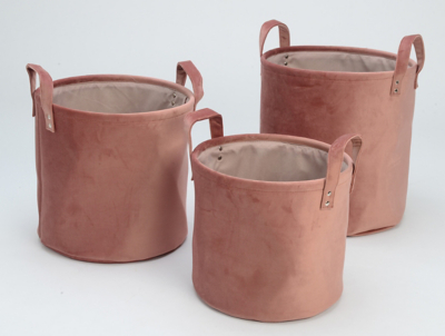 Velvet Storage Baskets Set of 3 Home at ASDA