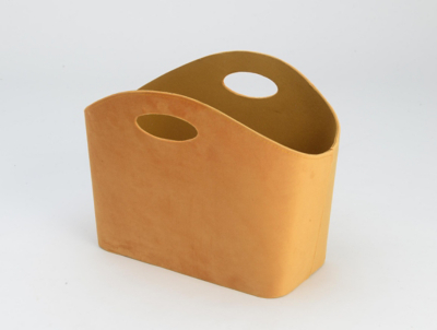 Mustard Velvet Magazine Storage Basket Home at ASDA