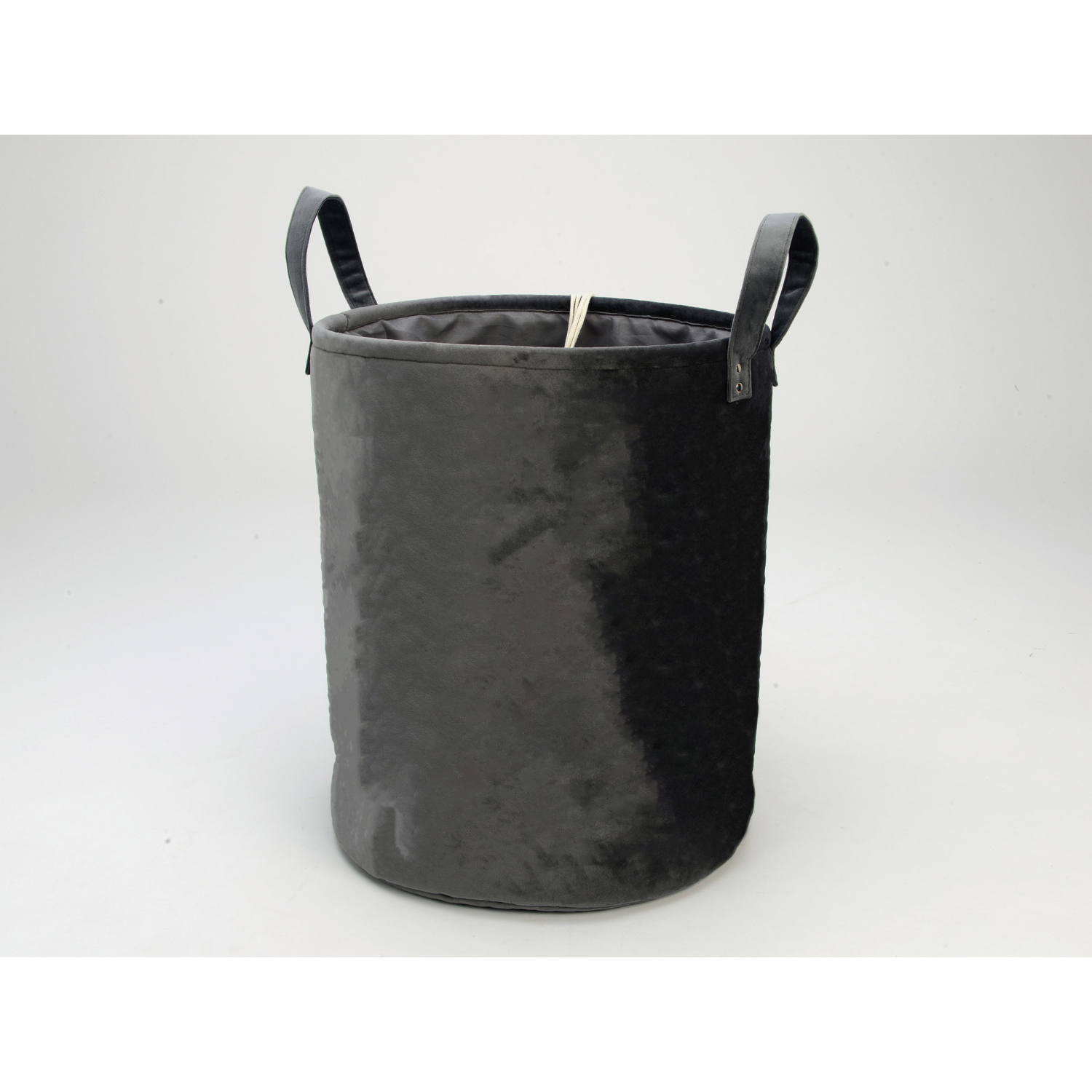 George Grey Dark Velvet Laundry Basket