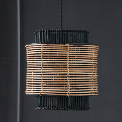 Scottish Everlastings Ltd Bamboo / Rattan Pendant Lamp 30cm, Brown