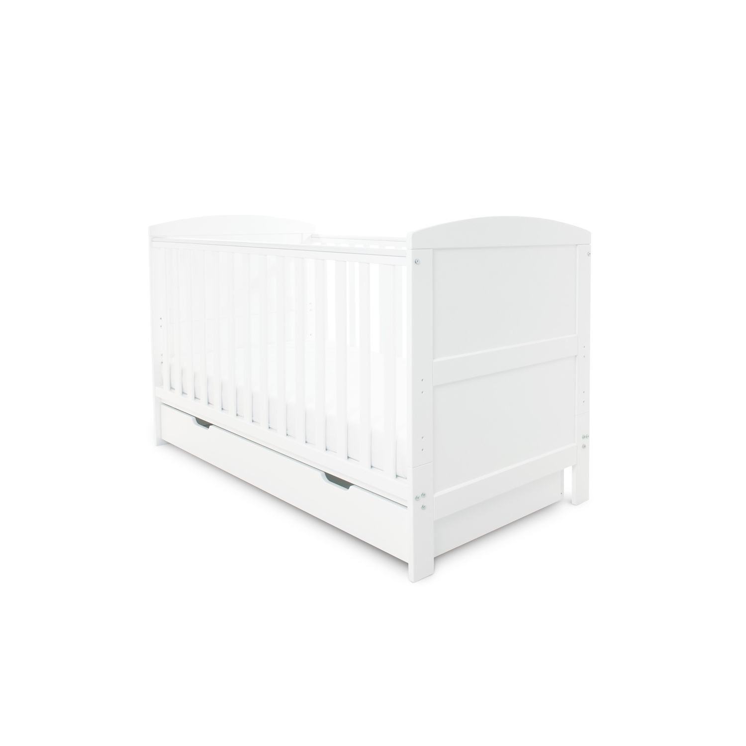 Bubba White Ickle Coleby Classic Cot Bed With Under Drawer