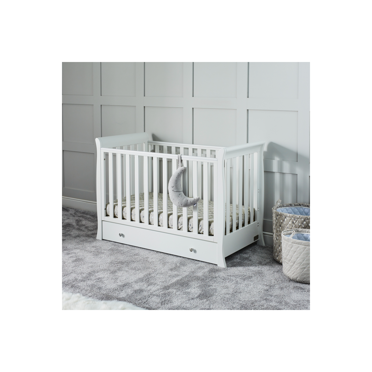 Bubba White Ickle Snowdon Mini Cot Bed