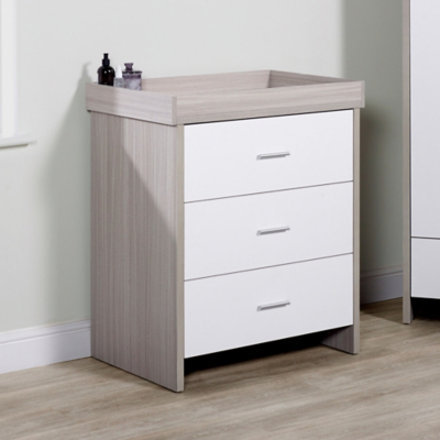 Bubba White & Grey Ickle Grey & White Pembrey Changing Unit / Chest
