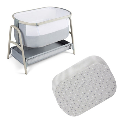 Ickle Bubba Grey Bubba&Me Plus Bedside Crib Baby at ASDA