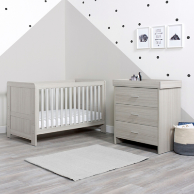 Bubba Grey Ickle Pembrey Cot Bed And Changing Unit