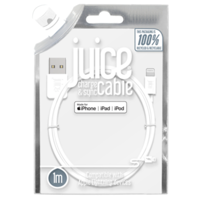 George Juice Lightning Cable - White 1m - White