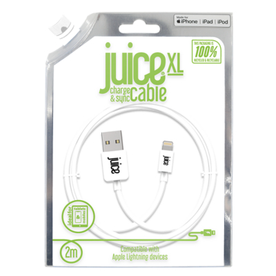 George Juice Lightning Cable - White 2m - White