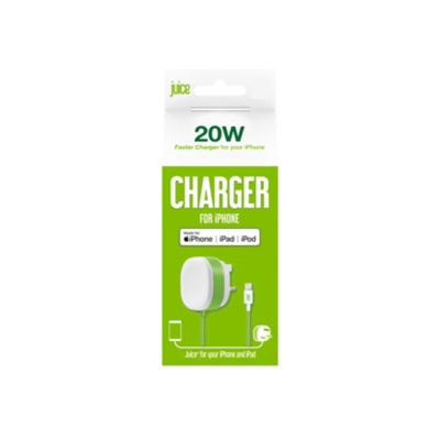 Juice JUI-MAINS-LIGHT-20W-ECO mobile device charger Headset, Smartphone, Tablet Blue AC Fast charging Indoor