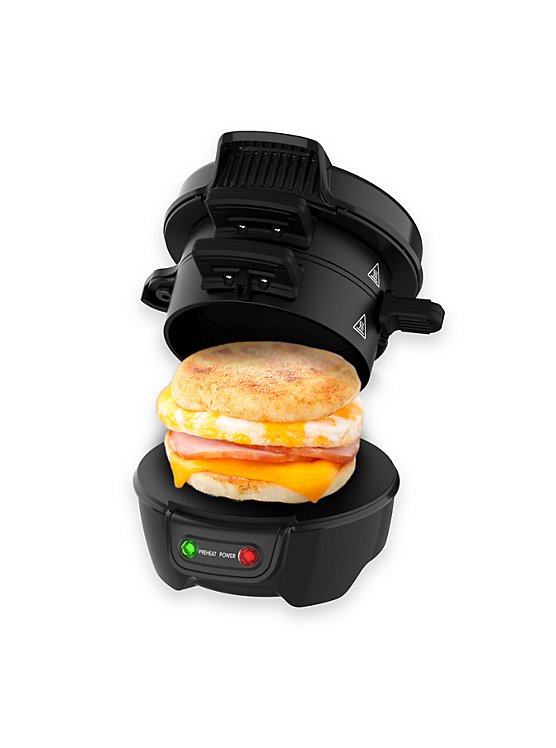 Breakfast Sandwich Maker White Egg Muffin Machine Classic Grill Lunch Dinner