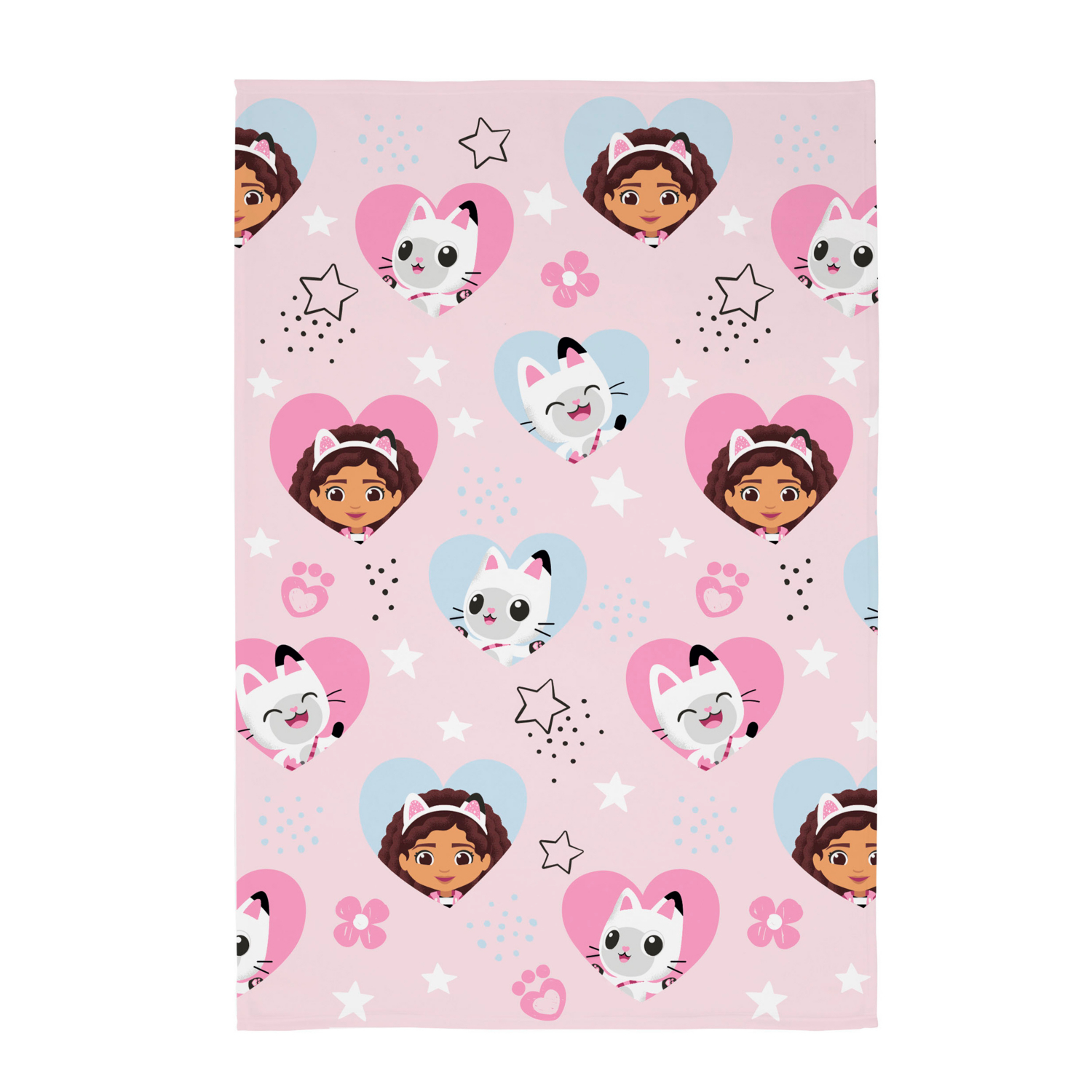 George Pink Gabby's Dollhouse Hearts Fleece Blanket - 100Cm X 150Cm