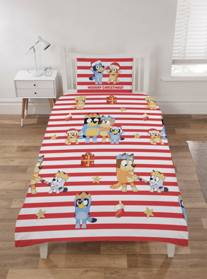Bluey Christmas Duvet Set Home at ASDA
