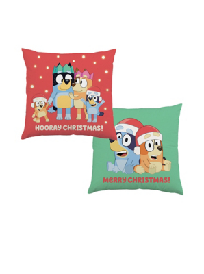 Bluey Christmas Cushion Home at ASDA