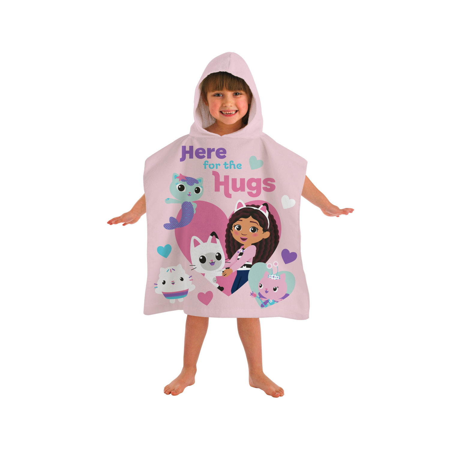 George Pink Gabbys Dollhouse Poncho Towel