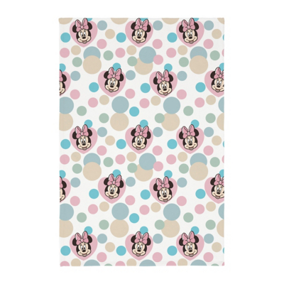 Disney Multi Minnie Mouse Dots Fleece Blanket - 100Cm X 150Cm