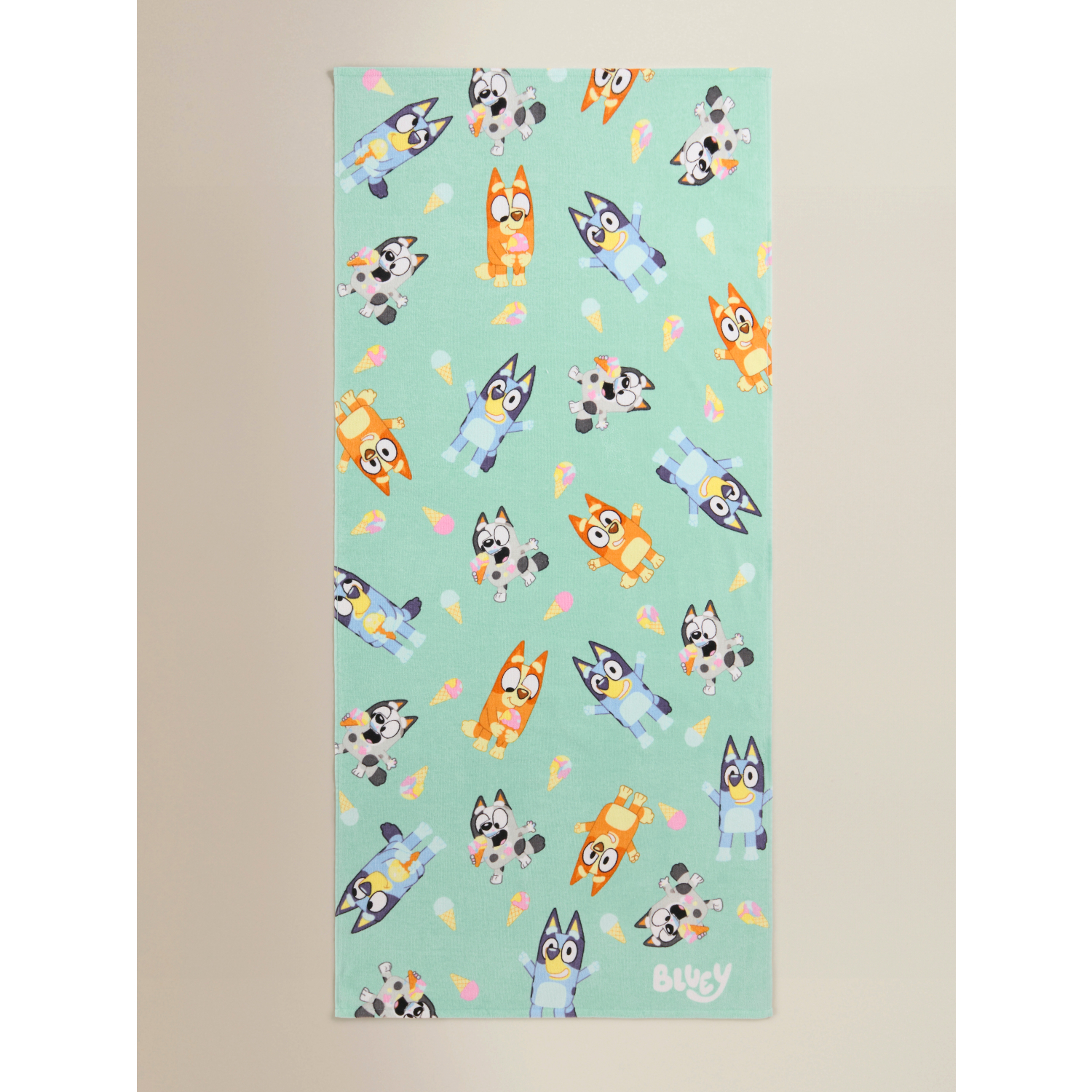 George Multi Bluey Printed Cotton Beach Towel