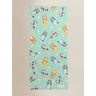 George Unisex Multi Bluey Printed Cotton Beach Towel 152Cm