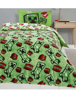 Minecraft Fleece Blanket Toys Character George at ASDA