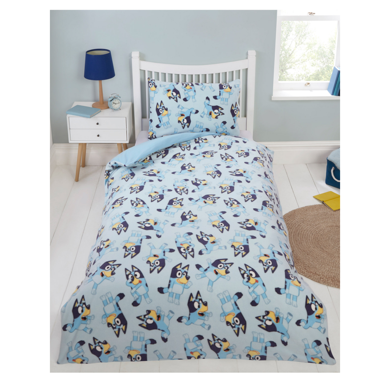 George Blue Y Fleece Single Duvet Set