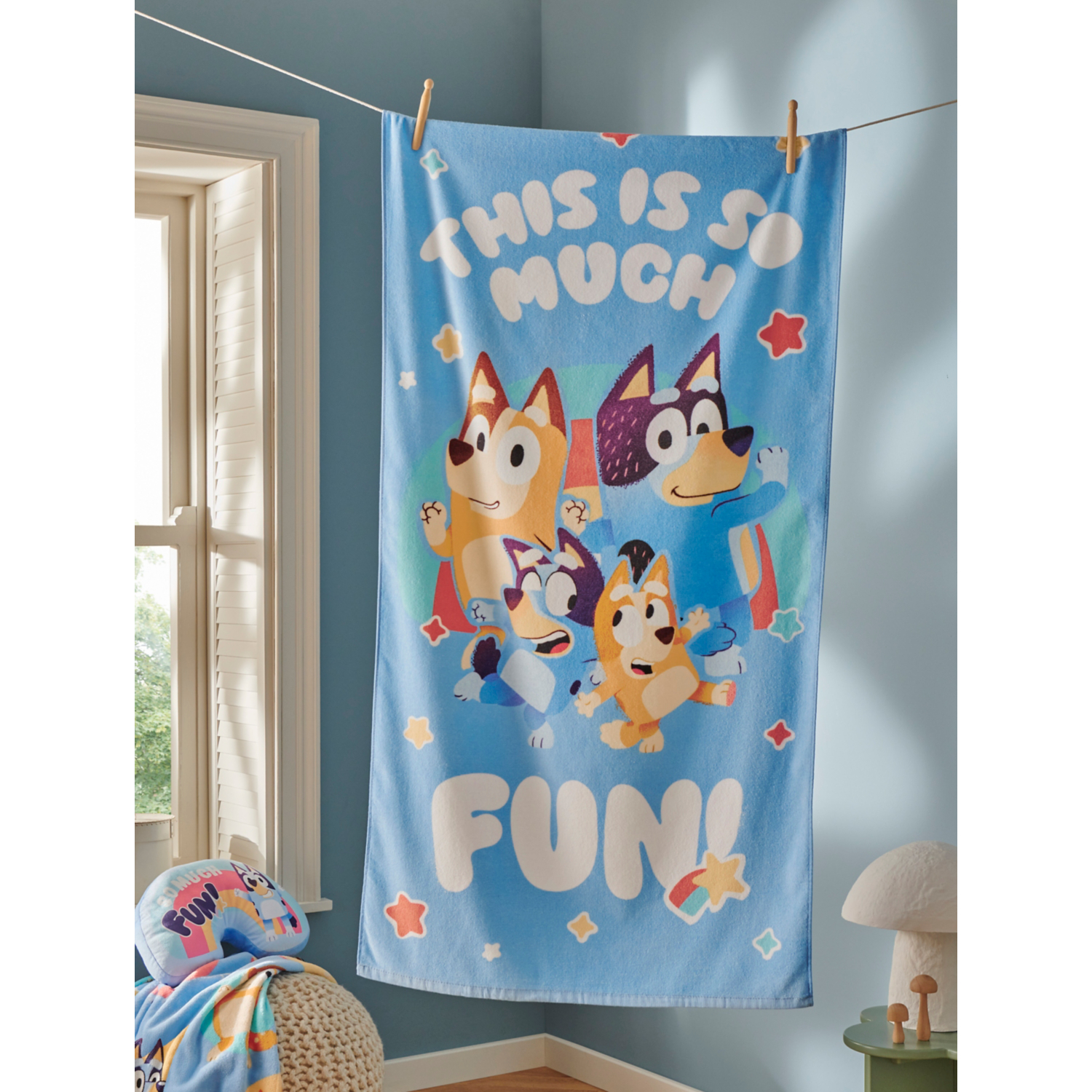 George Pink Bluey 'So Much Fun' Towel
