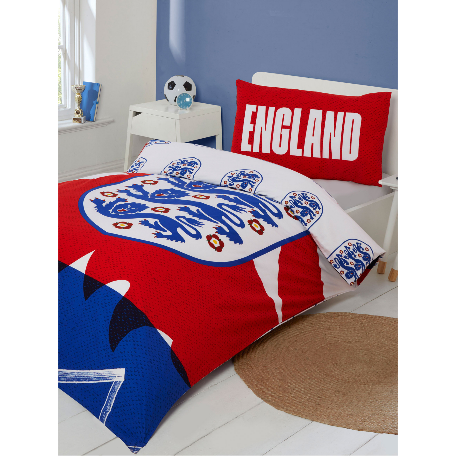 George Blue & White England Fa Duvet Set