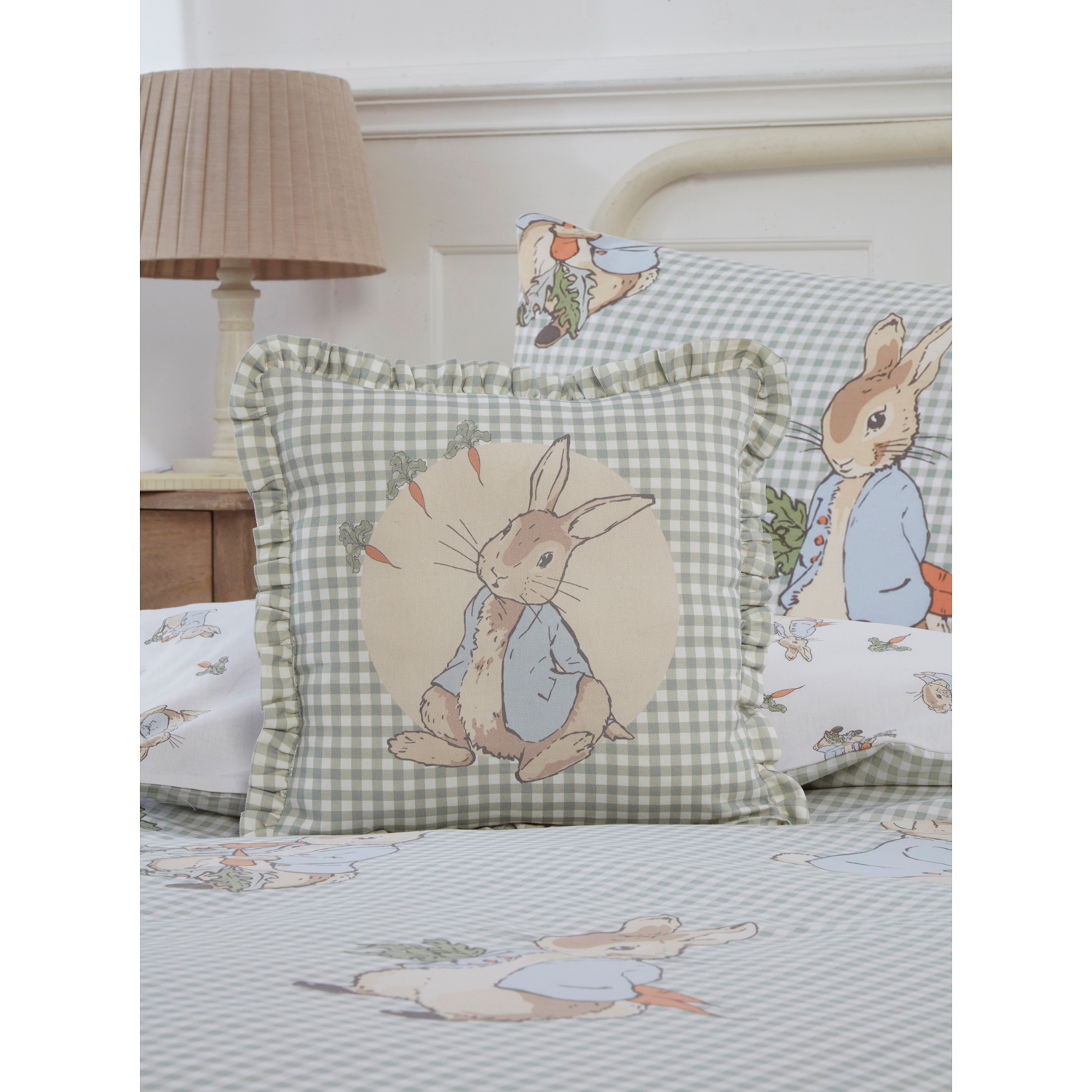George Multi Peter Rabbit Gingham Cushion