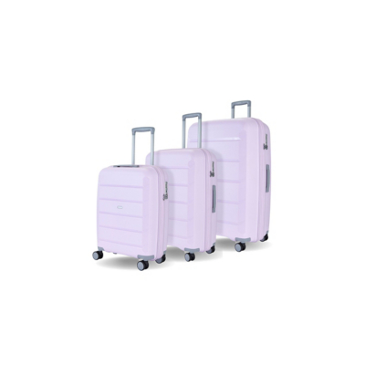 Rock Tulum 3 Piece Suitcase Set in Lilac, Lilac