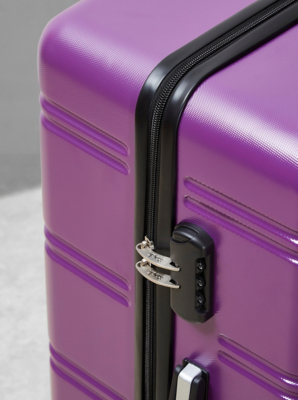 Rock TR-0259-PUR Purple Hard Shell Suitcase Holiday Shop