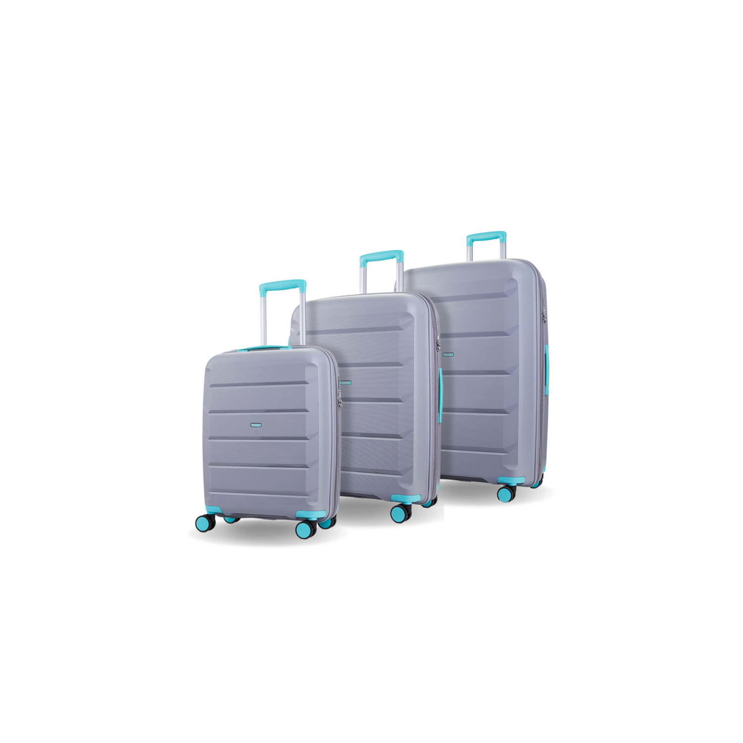 George Light Grey Rock Tr-0239-Gaq Tulum Grey 3Pc Suitcase Set