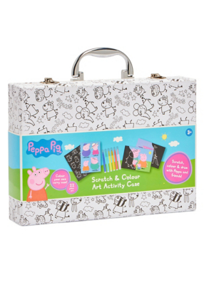 Peppa Pig Scratch & Colour Art Activity Case School at ASDA