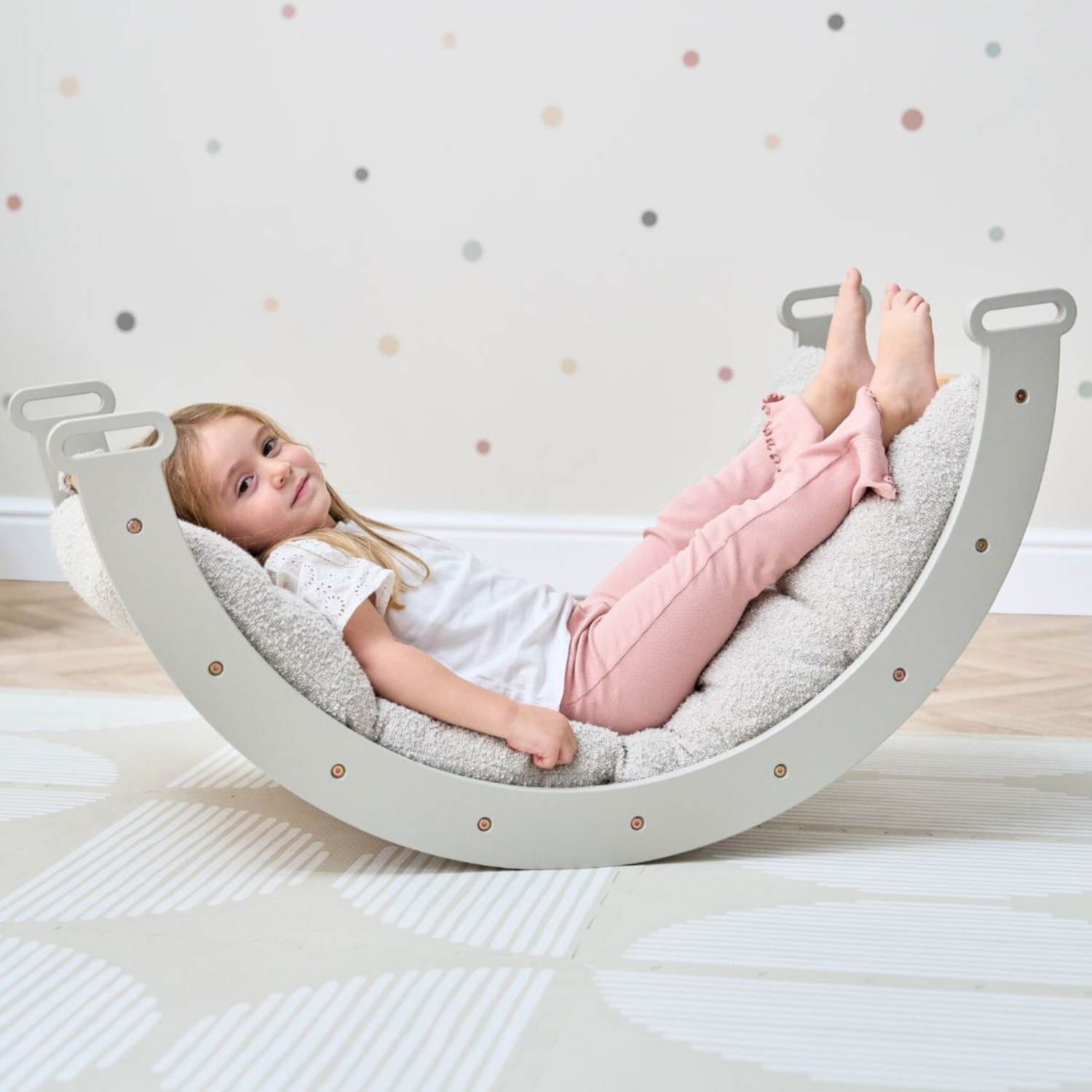 George Beige Tutti Bambini Mushroom Pikler Frame Cushion
