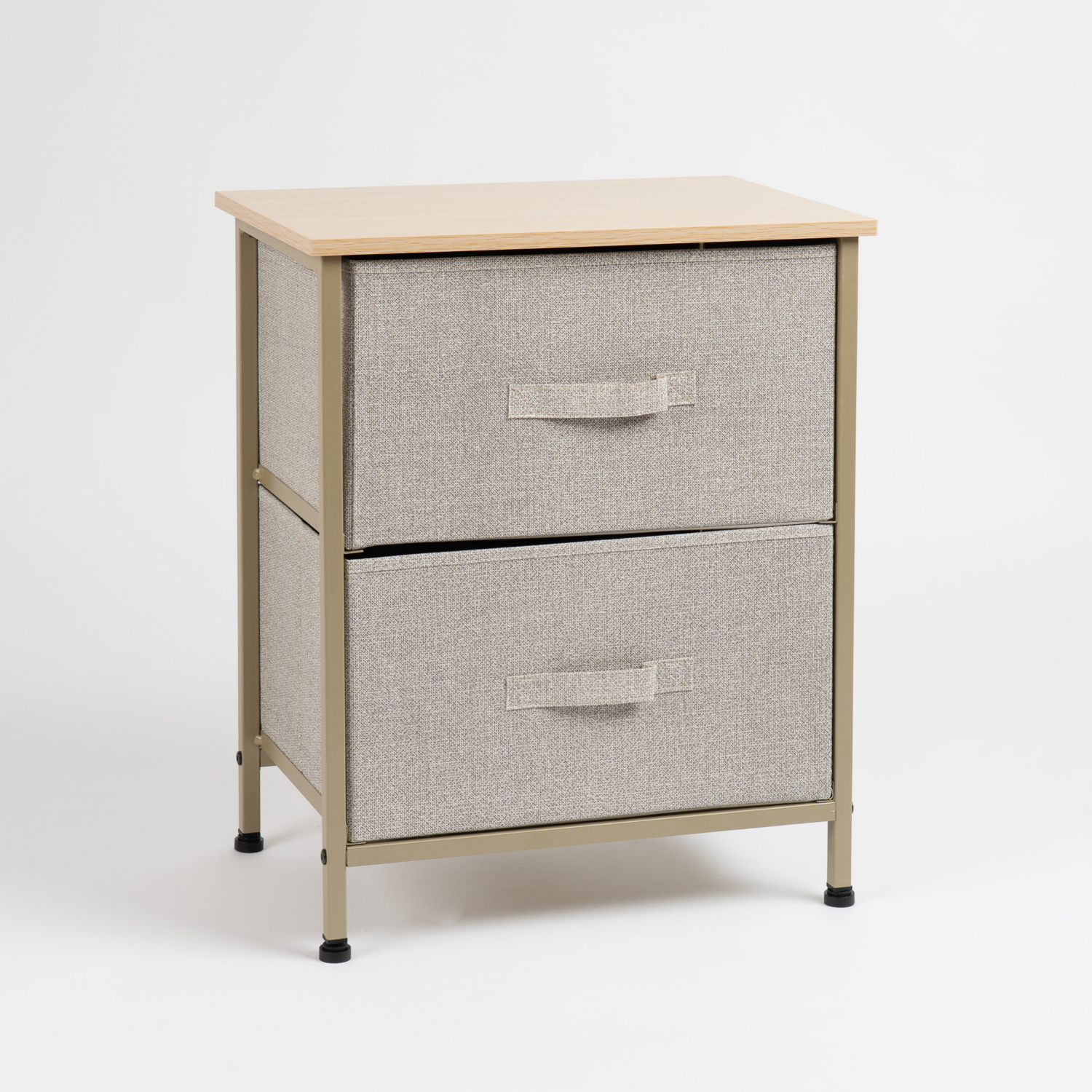 George Beige Scottish Everlasting 2 Drawer Cabinet With Fabric Drawers