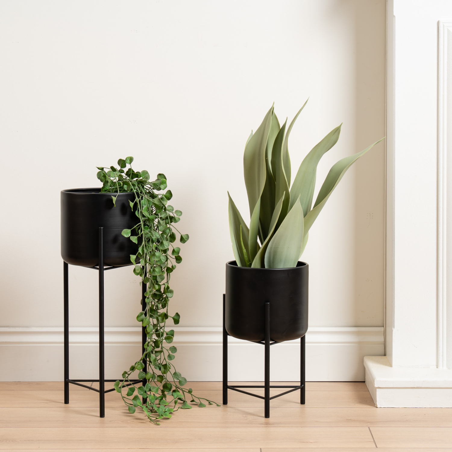 George Black Scottish Everlasting Set Of 2 Planters On Stand