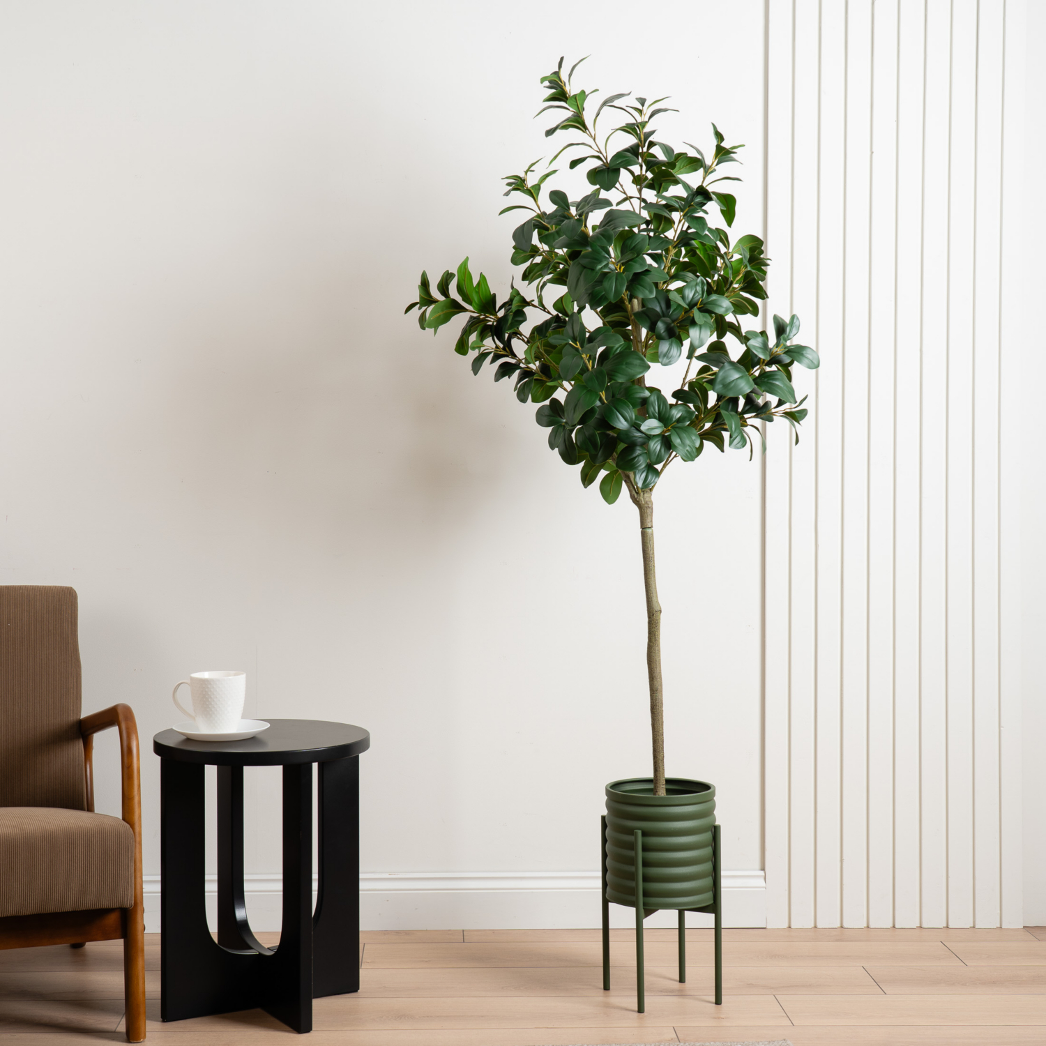 George Green Scottish Everlasting Ribbed Planter On Stand