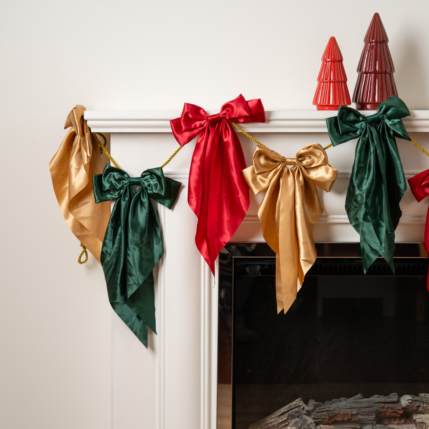 George Multi Scottish Everlastings 180Cm Satin Bow Garland