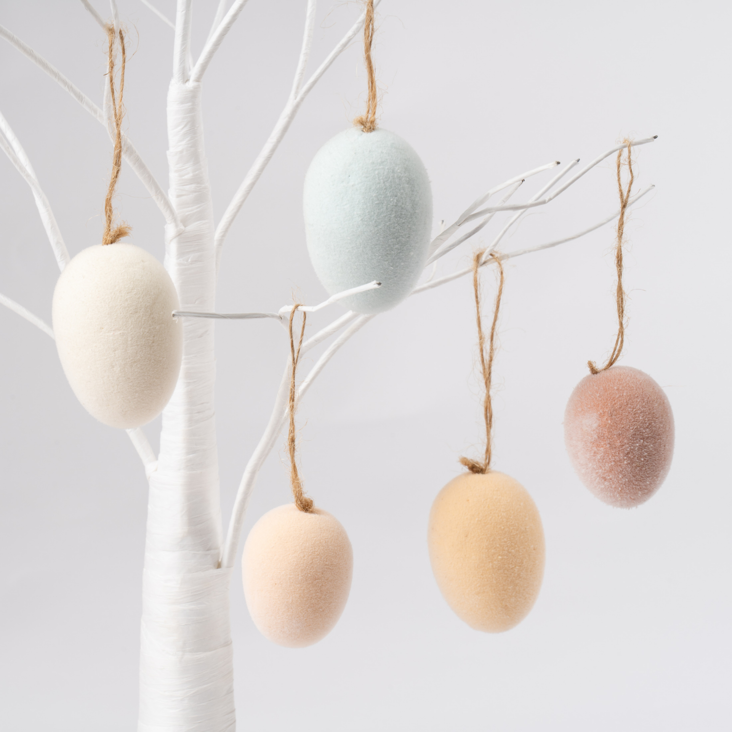 George Multi Hanging Egg Decorations Soft Touch Pastels 15Pc