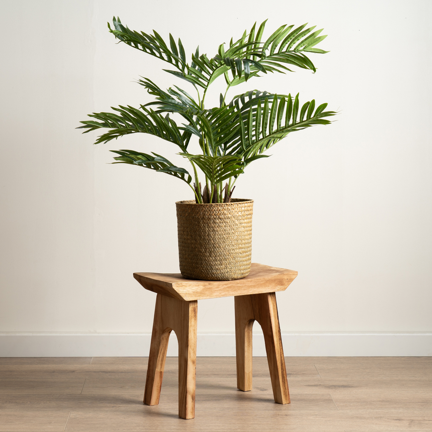 George Natural Scottish Everlastings Handmade Rustic Wooden Stool