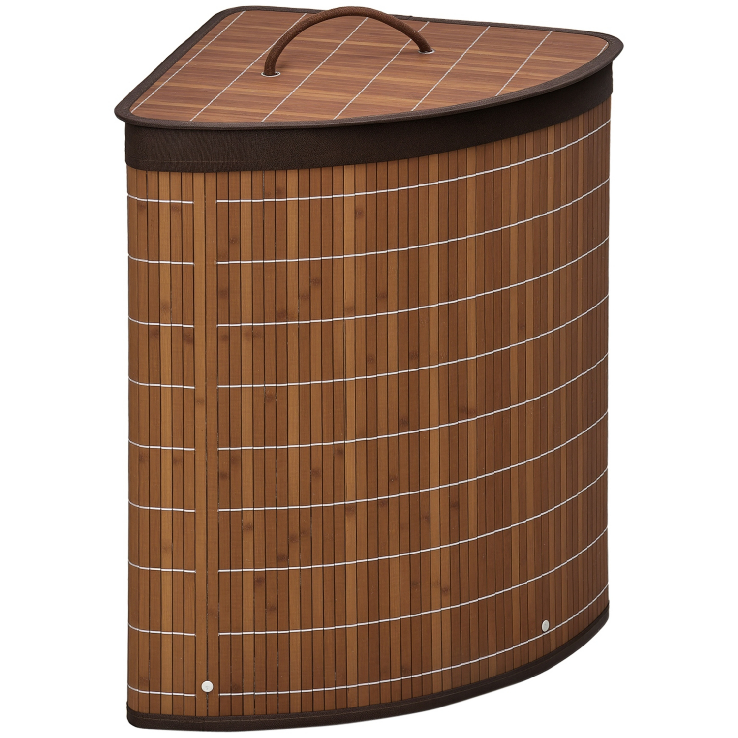 George Brown Homcom 55L Bamboo Corner Laundry Hamper