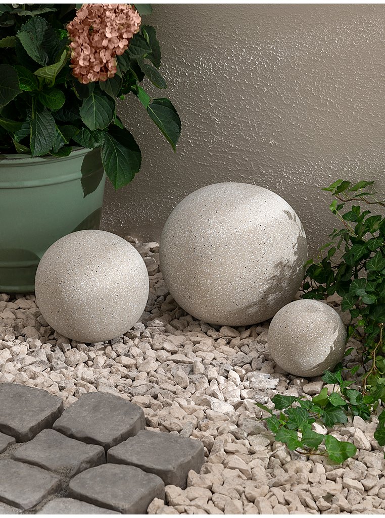 Grey Riverside Garden Sphere Ball - Set of 3 | Outdoor & Garden ...
